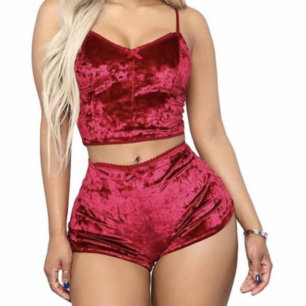 Crop top and short set
